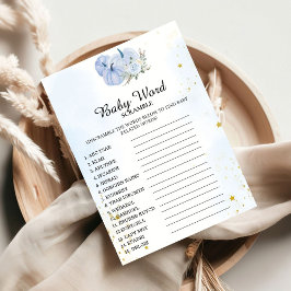 Fall Pumpkin Word Scramble Baby Showkarte Einladung