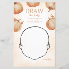 Fall Pumpkin Zeichnete das Baby Shower Game