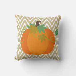 Fall Pumpkin Zickzack Zigzag Pattern Throw Kissen