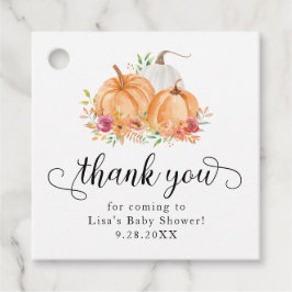 Fall Pumpkins Baby Dusche Danke Geschenkanhänger