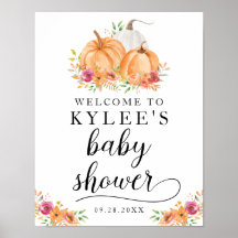 Fall Pumpkins Baby Dusche Willkommenspender
