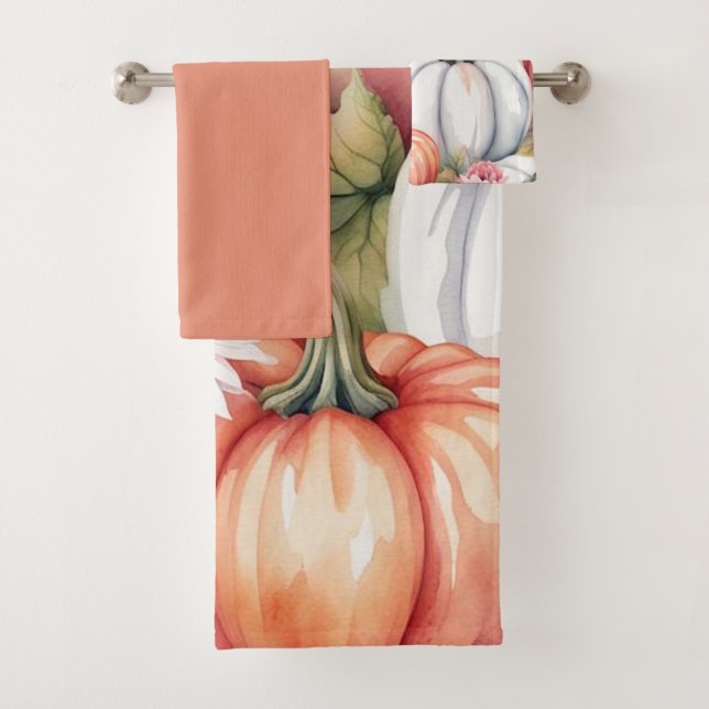 Fall Pumpkins Badhandtuch Set (Insitu)