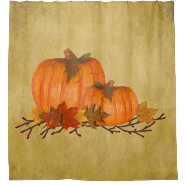 Fall Pumpkins Duschvorhang (Vorderseite)
