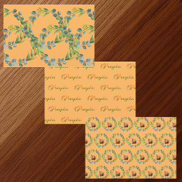 Fall Pumpkins Greenery Fall wreath Autumn Foliage  Geschenkpapier Set