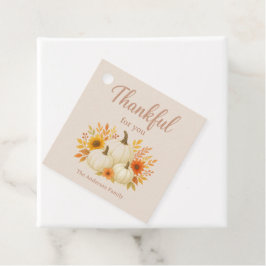 Fall Pumpkins & Sonnenblumen | Eleganter Erntedank Geschenkanhänger