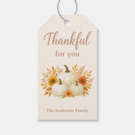 Fall Pumpkins & Sonnenblumen | Eleganter Erntedank Geschenkanhänger