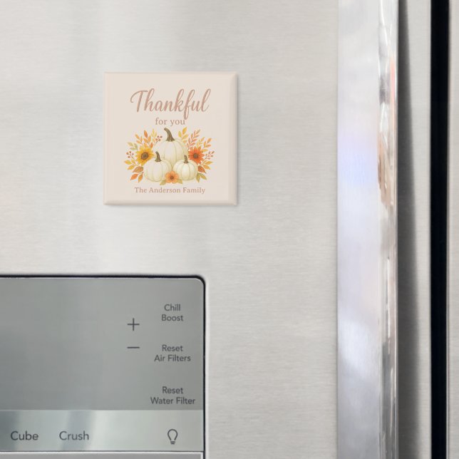 Fall Pumpkins & Sonnenblumen | Eleganter Erntedank Magnet (In Situ (Kühlschrank))