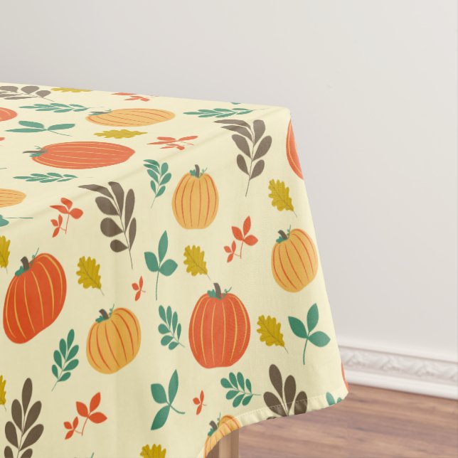 Fall Pumpkins und Blätter Tischdecke (Beispiel)
