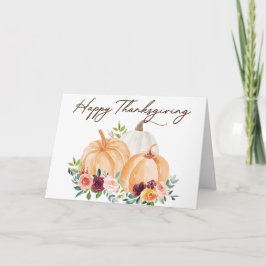 Fall Pumpkins und Boho Blume Gruß Karte