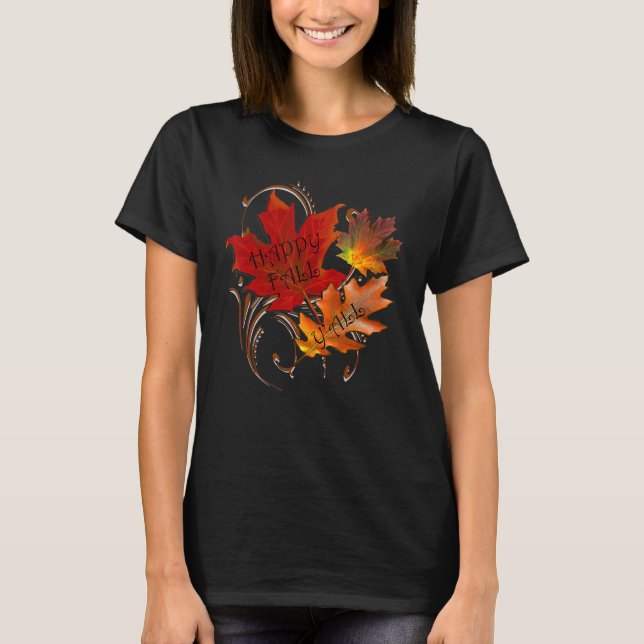 Fall Quote glücklich Fall Y'alle Niedlichen Ernted T-Shirt (Vorderseite)