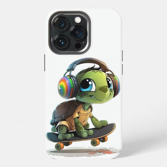Fall "Radical Turtle Skateboarder iPhone" iPhone 13 Pro Hülle (Hinten)