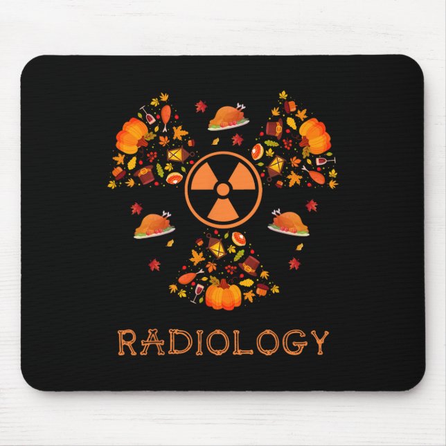 Fall Radiology T-Shirt Erntedank Radiologe Xray T Mousepad (Vorne)