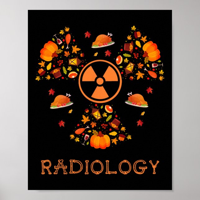 Fall Radiology T-Shirt Erntedank Radiologe Xray T Poster (Vorne)