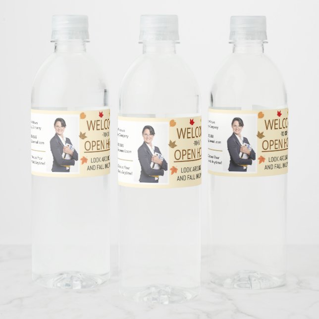 Fall Realtor Wasser Flasche Etikett (Flaschen)