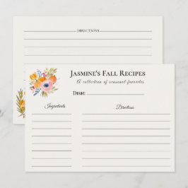 Fall Recipe Card – Autumn Kitchen Stationery Ankündigung