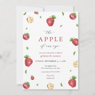 Fall Red Apfel Unsere Augen Baby Dusche Einladung