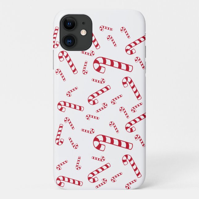 Fall: Red Candy Cane Case-Mate iPhone Hülle (Rückseite)