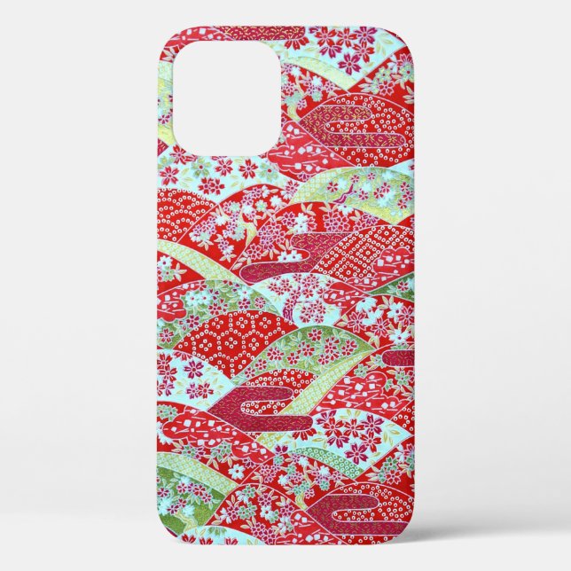 Fall Red Floral Origami iPhone 12 Case-Mate iPhone Hülle (Rückseite)