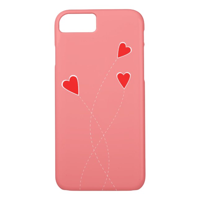 Fall Red Hearts Case-Mate iPhone Hülle (Rückseite)