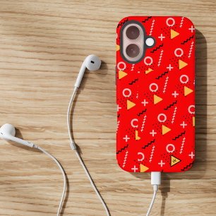 Fall Red Memphis Monogram Case-Mate iPhone iPhone 16 Hülle