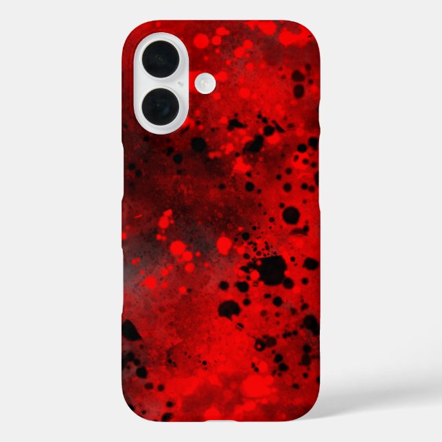 Fall Red Spray Paint Effect iPhone 16 Hülle (Rückseite)