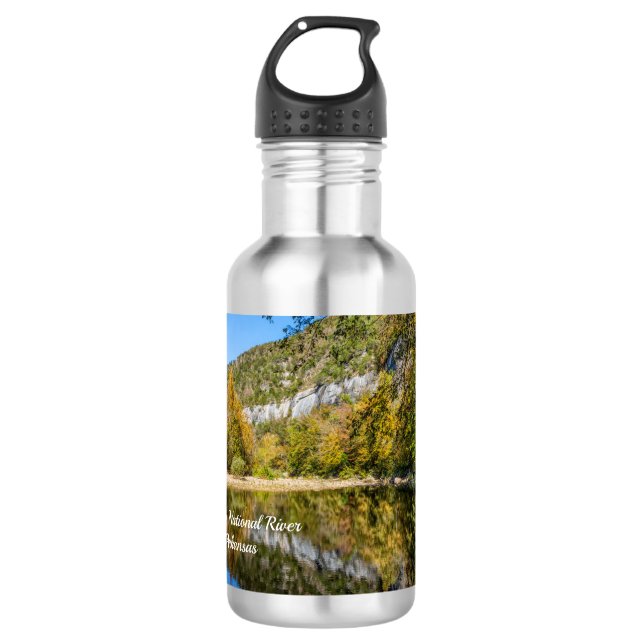 Fall Reflections Buffalo National River Flasche Edelstahlflasche (Vorderseite)