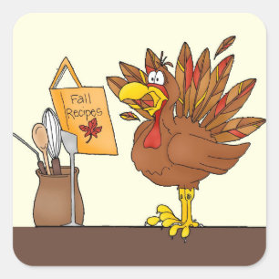 Fall-Rezepte - Aufkleber