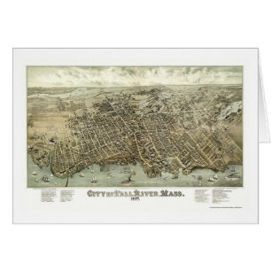 Fall River, carte panoramique de mA - 1877