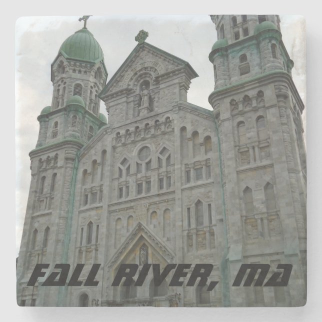 Fall River, MA Church Gothic Architecture Steinuntersetzer (Vorderseite)