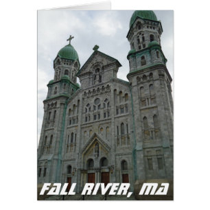 Fall River, Mass Gothic Church Grußkarte