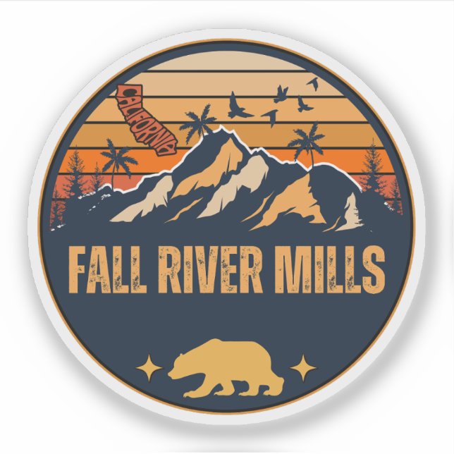 Fall River Mills, Kalifornien Aufkleber (Vorderseite)