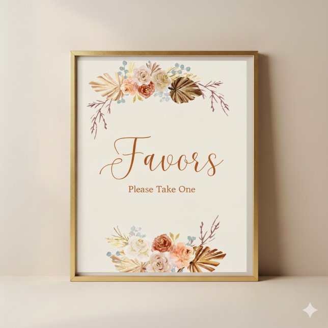 Fall Rustic Favors Please Take One Bridal Shower Poster (Von Creator hochgeladen)