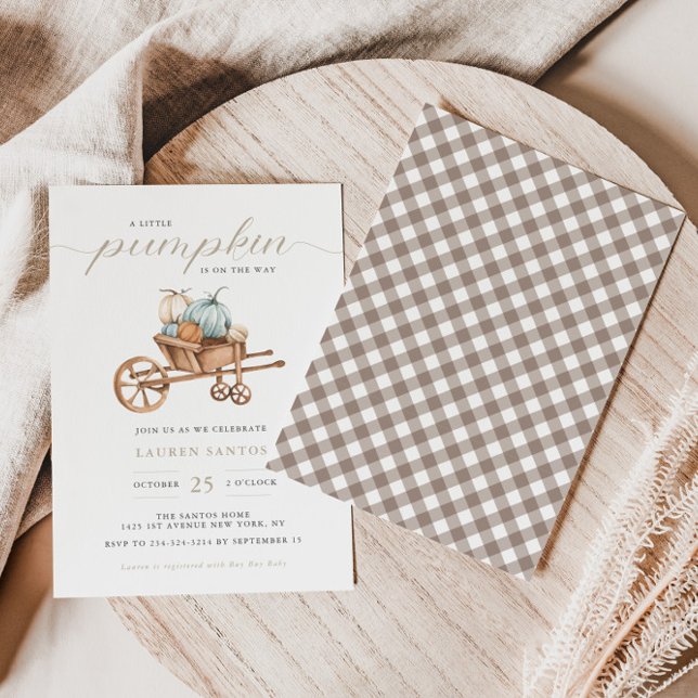 Fall Rustic - Little Pumpkin Baby Shower | Einladung (Available for print and instant digital download!)