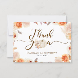 Fall Rustic Pumpkin Ein erderter Geburtstag Vielen Dankeskarte