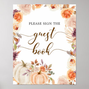 Fall Rustic Pumpkin Onederday Gästebuch