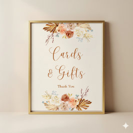 Fall Rustic Terracotta Cards and Gifts Poster