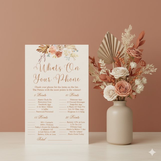 Fall Rustic  What's On Your Phone Bridal Game (Von Creator hochgeladen)