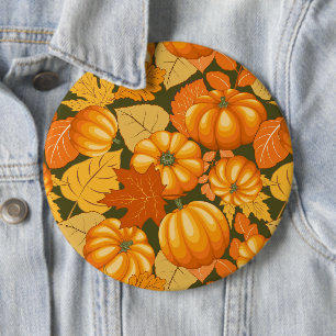 Fall Saison Halloween Pumpkins Muster Button
