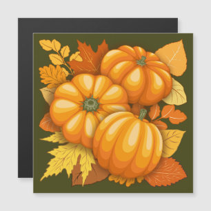 Fall Saison Halloween Pumpkins Muster Magneteinladung