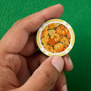 Fall Saison Halloween Pumpkins Muster Pokerchips