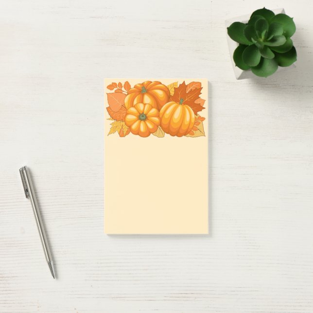 Fall Saison Halloween Pumpkins Muster Post-it Klebezettel (Büro)