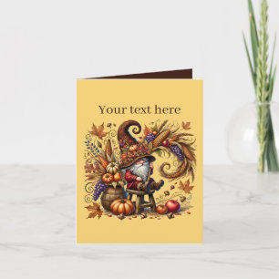 Fall Saisonales Gnome-Party Karte