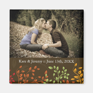 Fall Save the Date Foto Wedding Magnet