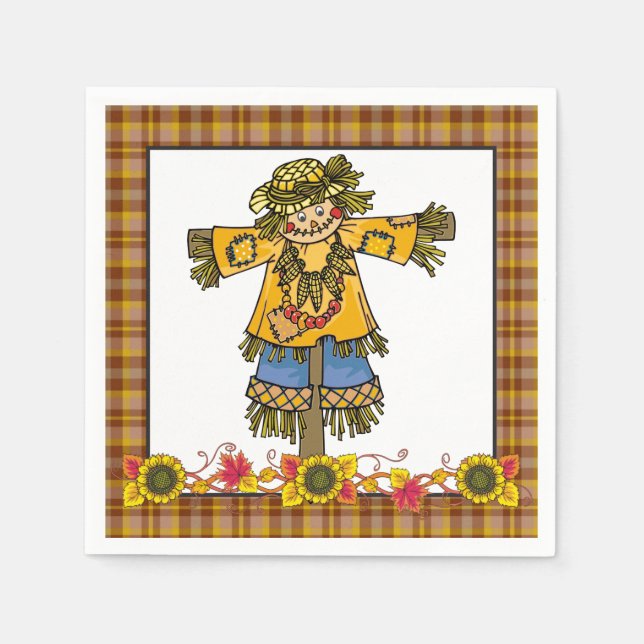 Fall Scarecrow Papierservietten Saison (Vorderseite)