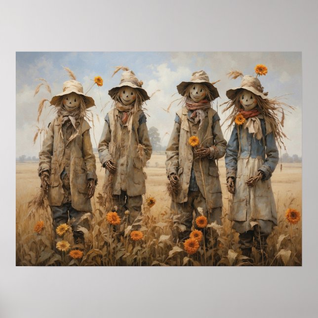 Fall Scarecrows Poster (Vorne)
