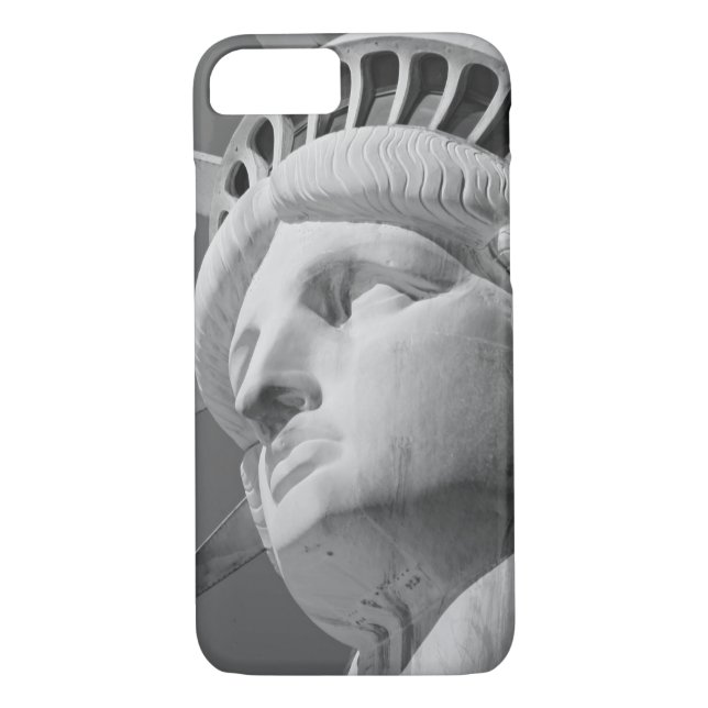 Fall Schwarz-weiß Statue of Liberty iPhone 7 Case-Mate iPhone Hülle (Rückseite)