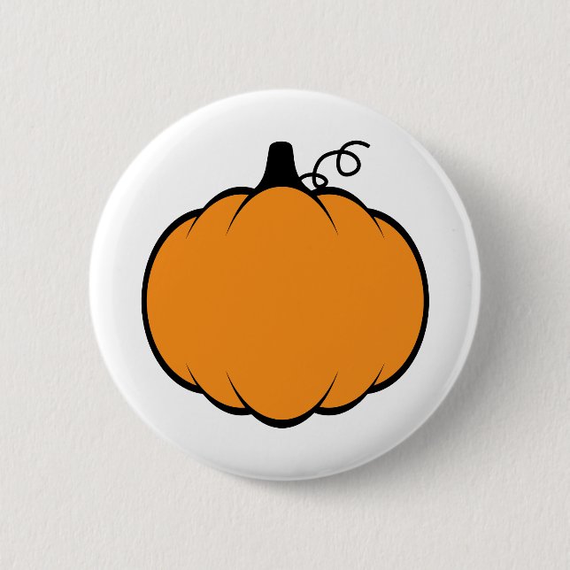 Fall Season Pumpkin Zeichnend Button (Vorderseite)