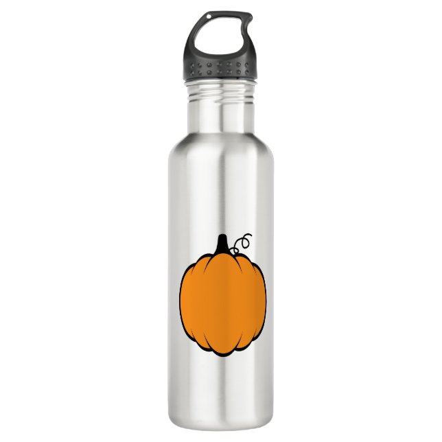 Fall Season Pumpkin Zeichnend Edelstahlflasche (Vorderseite)