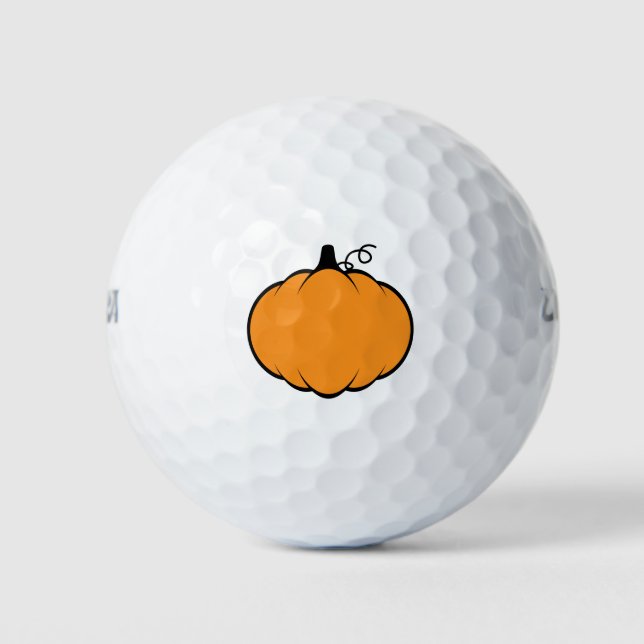 Fall Season Pumpkin Zeichnend Golfball (Vorderseite)