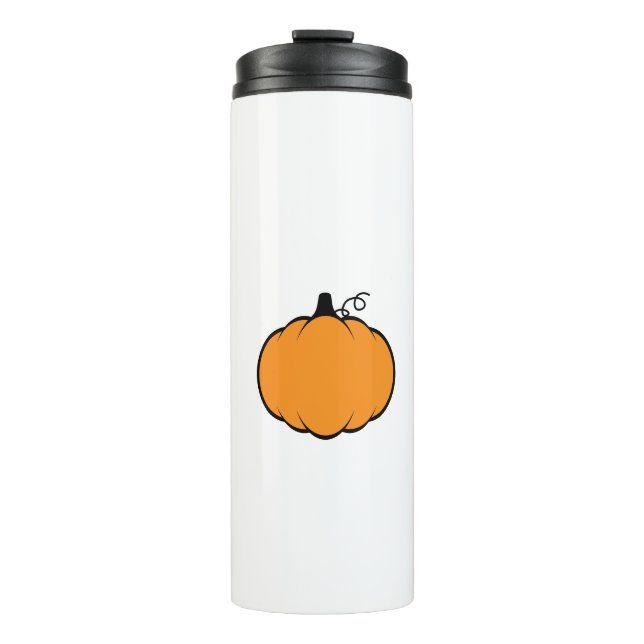 Fall Season Pumpkin Zeichnend Thermosbecher (Vorderseite)